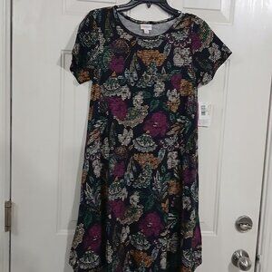 LuLaRoe Carly Swing Dress Women Size XS | Floral Rose